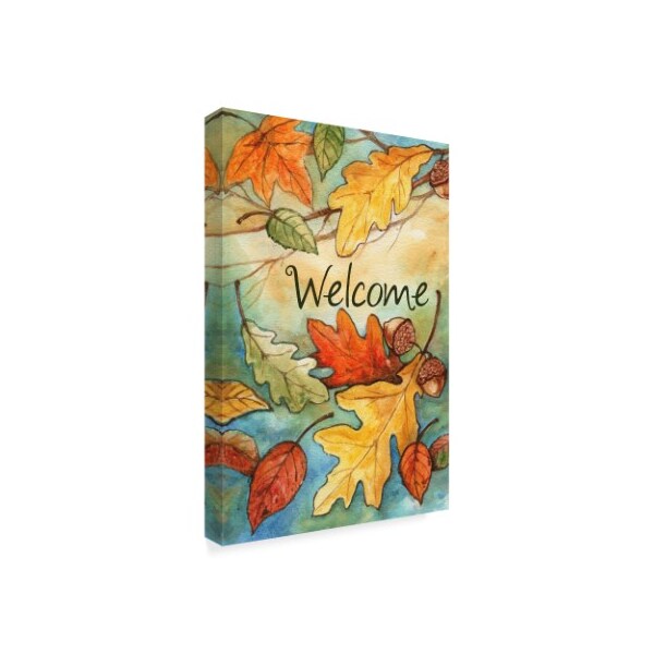 Melinda Hipsher 'Welcome Leaves' Canvas Art,22x32